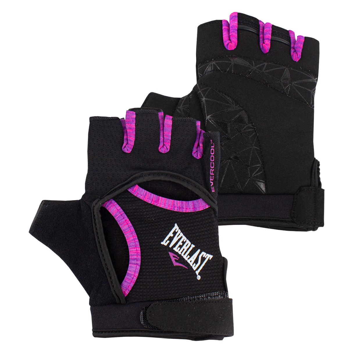 Guantes Fitness Vento Negro/Rosado Mujer Everlast