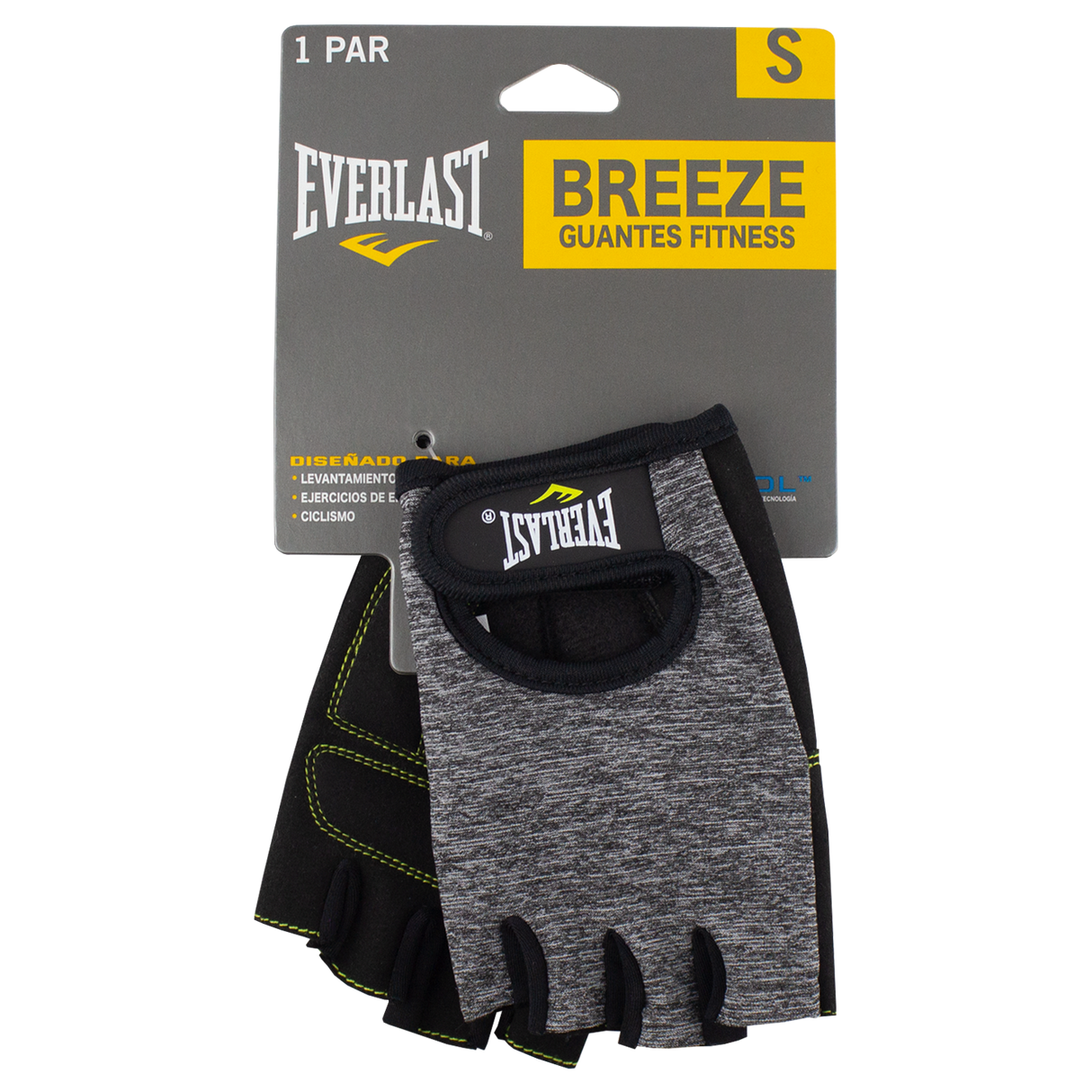 Guantes Fitness Breeze Gris/ Negro Mujer Everlast