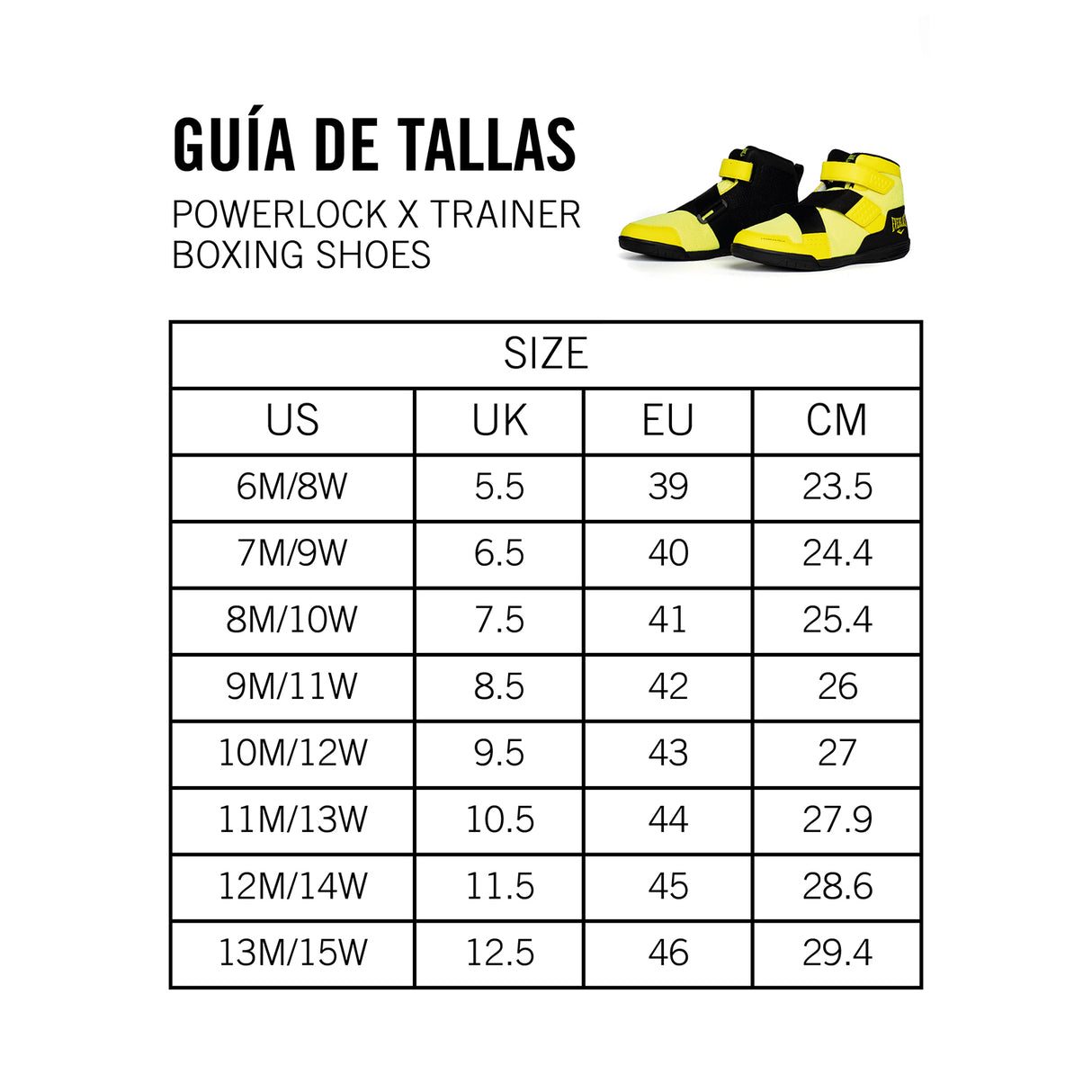 Zapatillas Powerlock X Trainer Everlast Neón