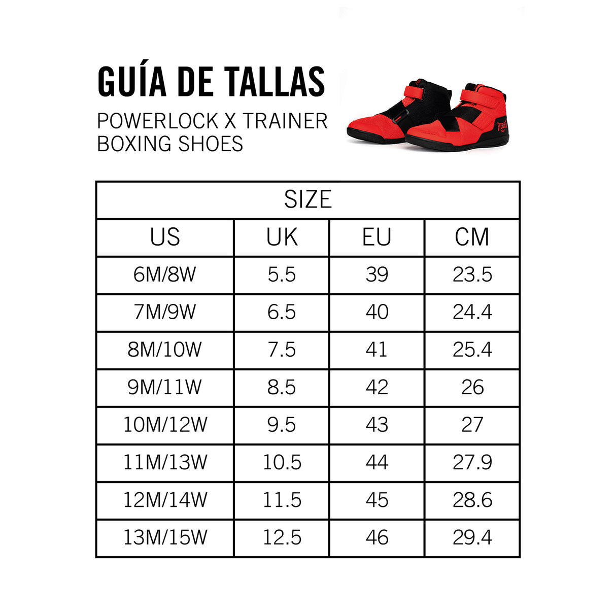 Zapatillas Powerlock X Trainer Everlast Rojo