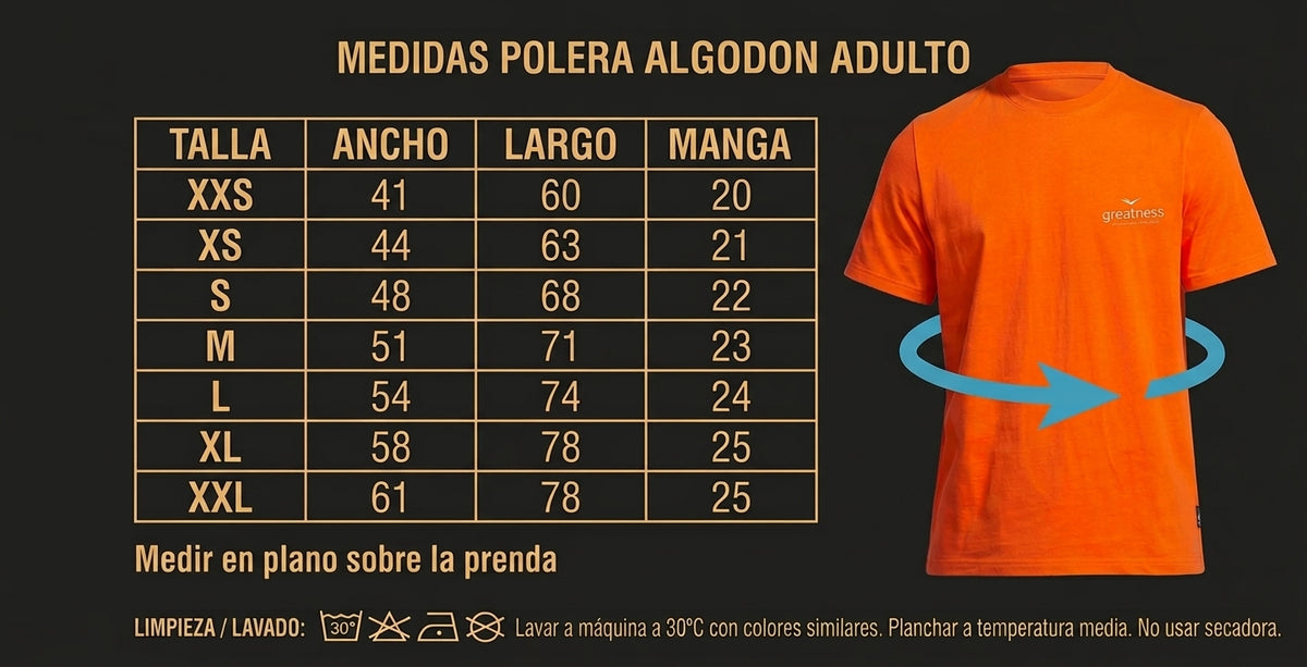 POLERA NARANJA - ESTAMPA UNICA