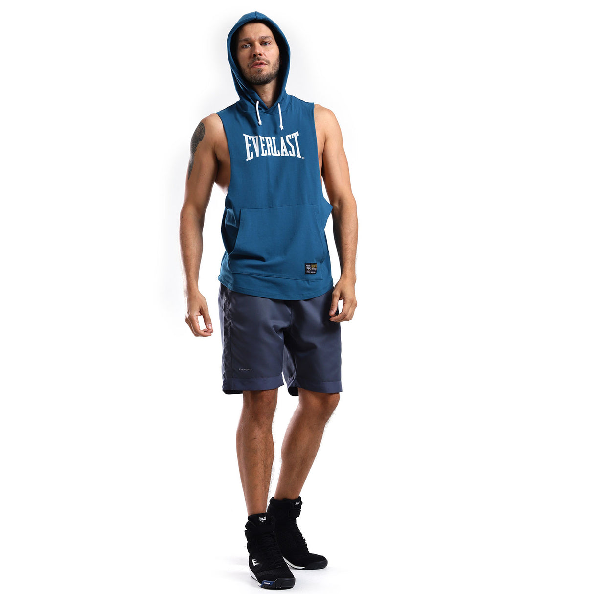 Polera Hood Round Everlast Petróleo