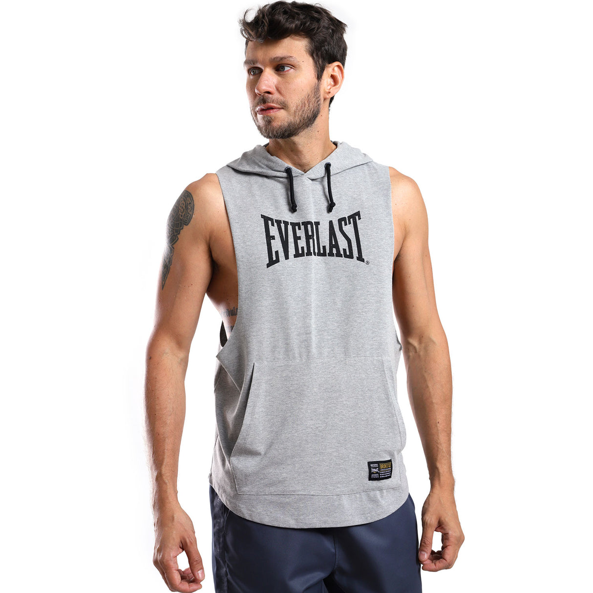 Polera Hood Round Everlast Light Melange