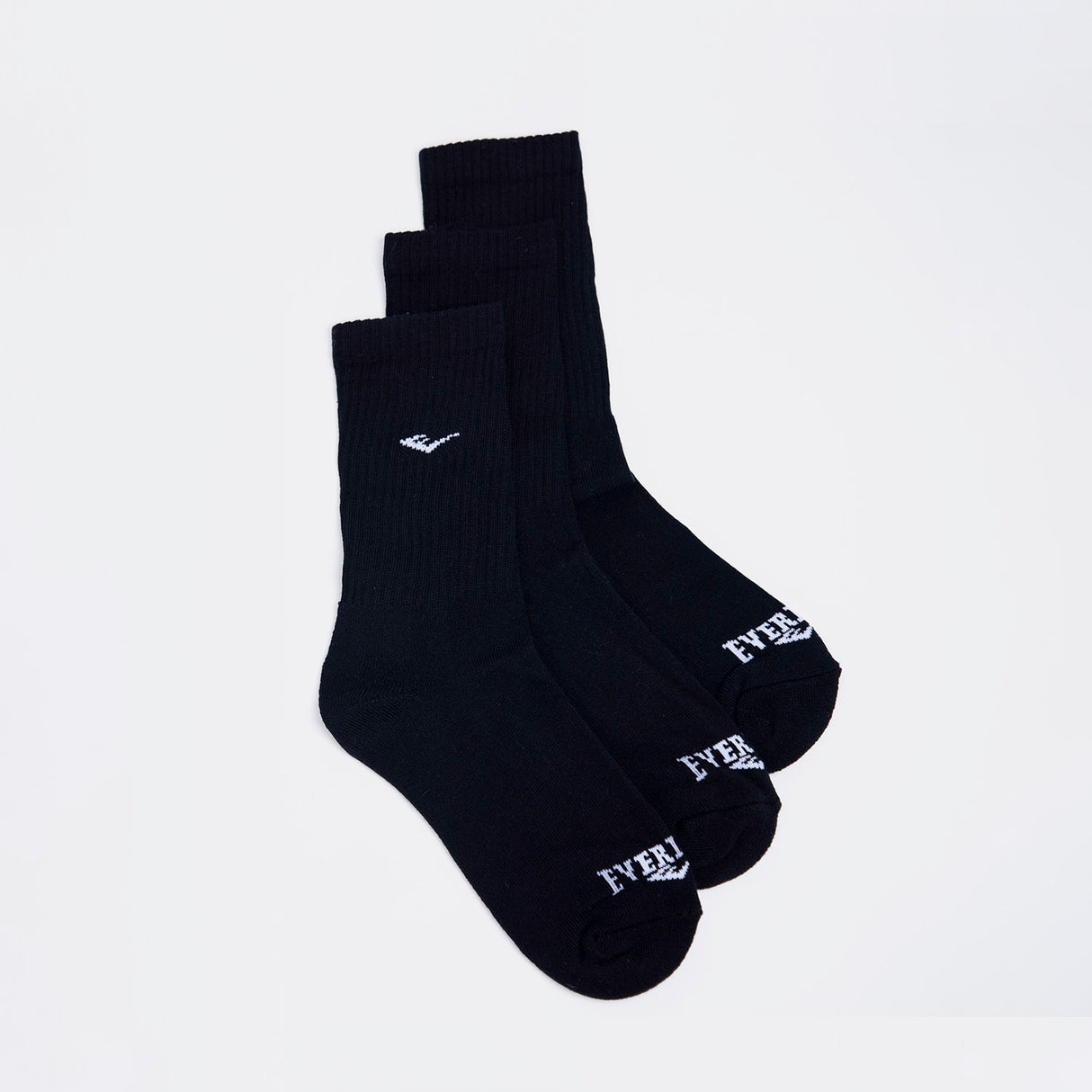 Tripack Calcetines Crew Negro Everlast