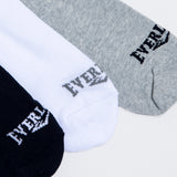 Tripack Calcetines Crew Negro-Blanco-Gris Everlast