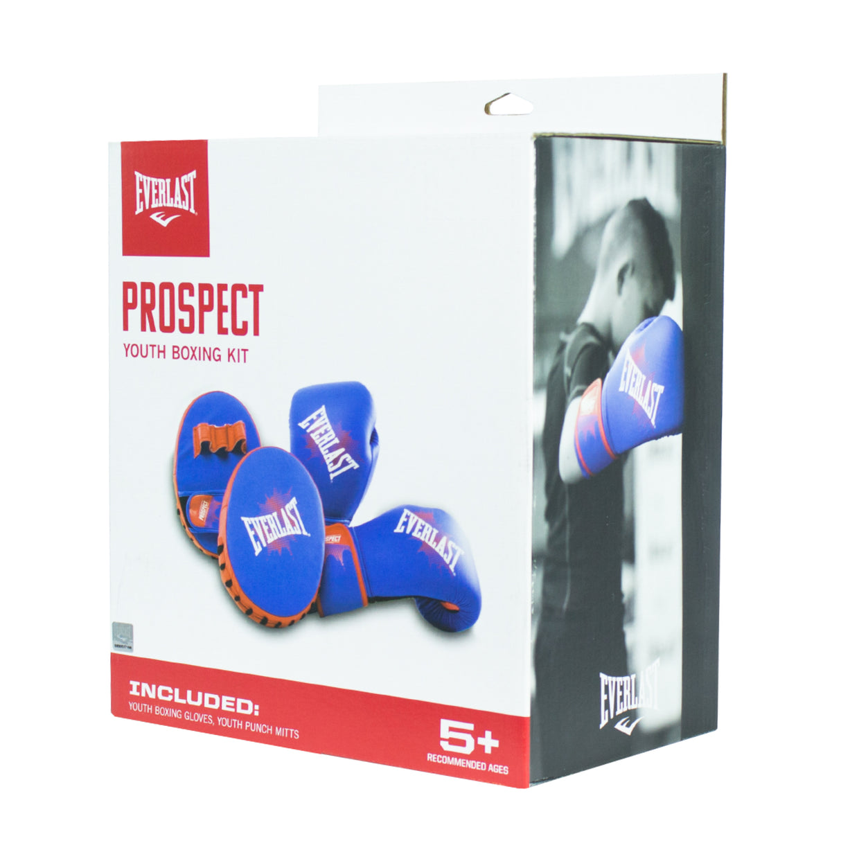 Pack Guante Box + Guante Foco Prospect Kids 8 Oz Azul/Rojo
