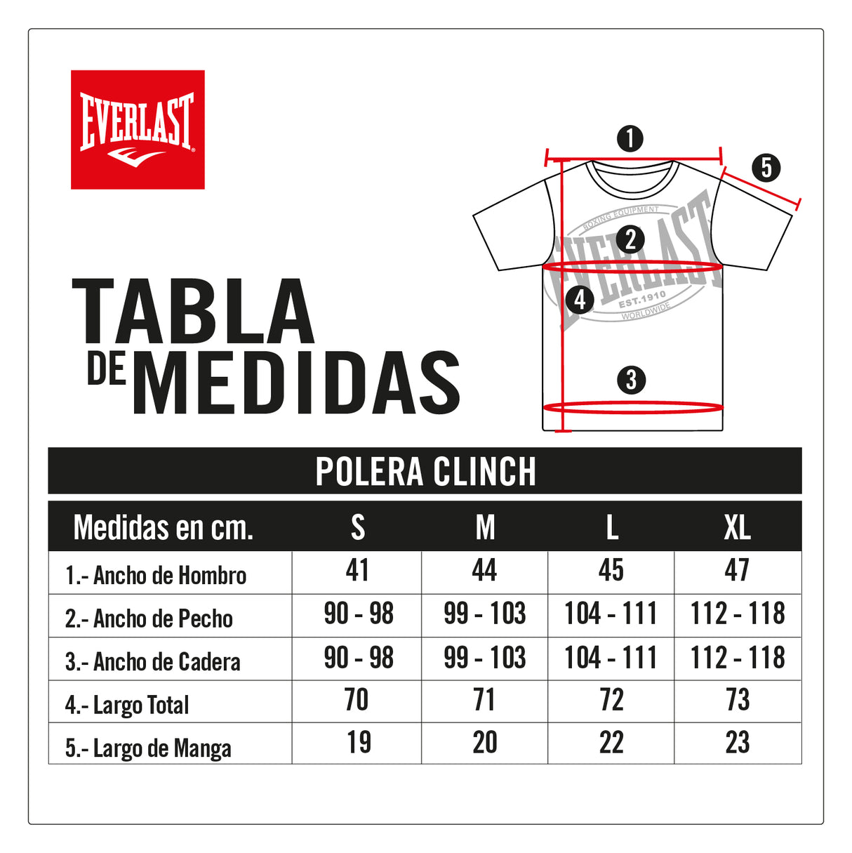 Polera Clinch Negro Everlast