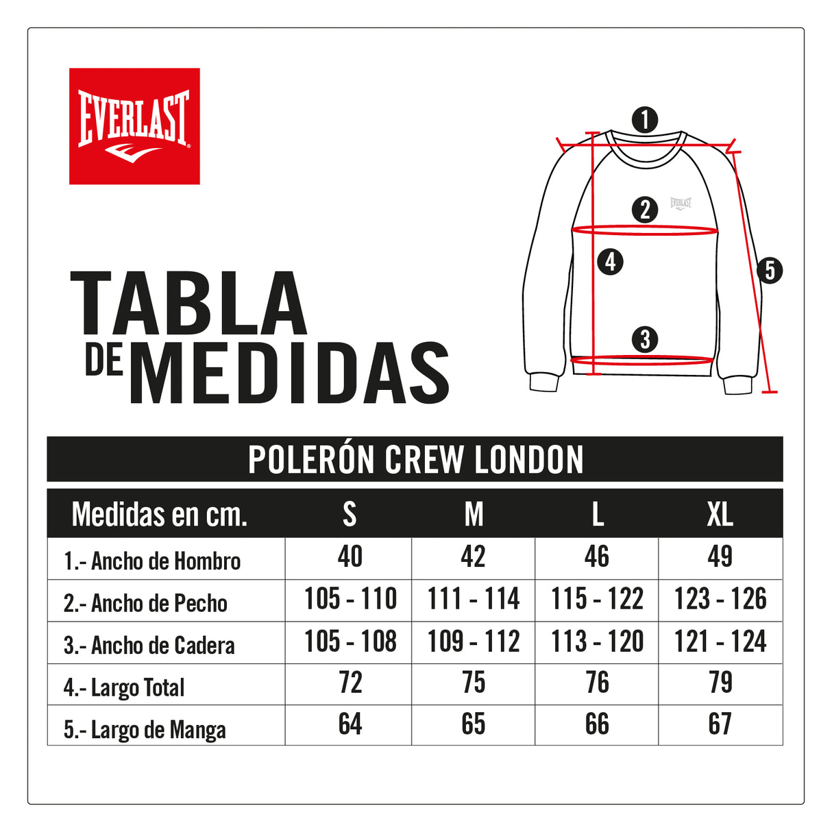 Polerón Crew London Everlast Caribe