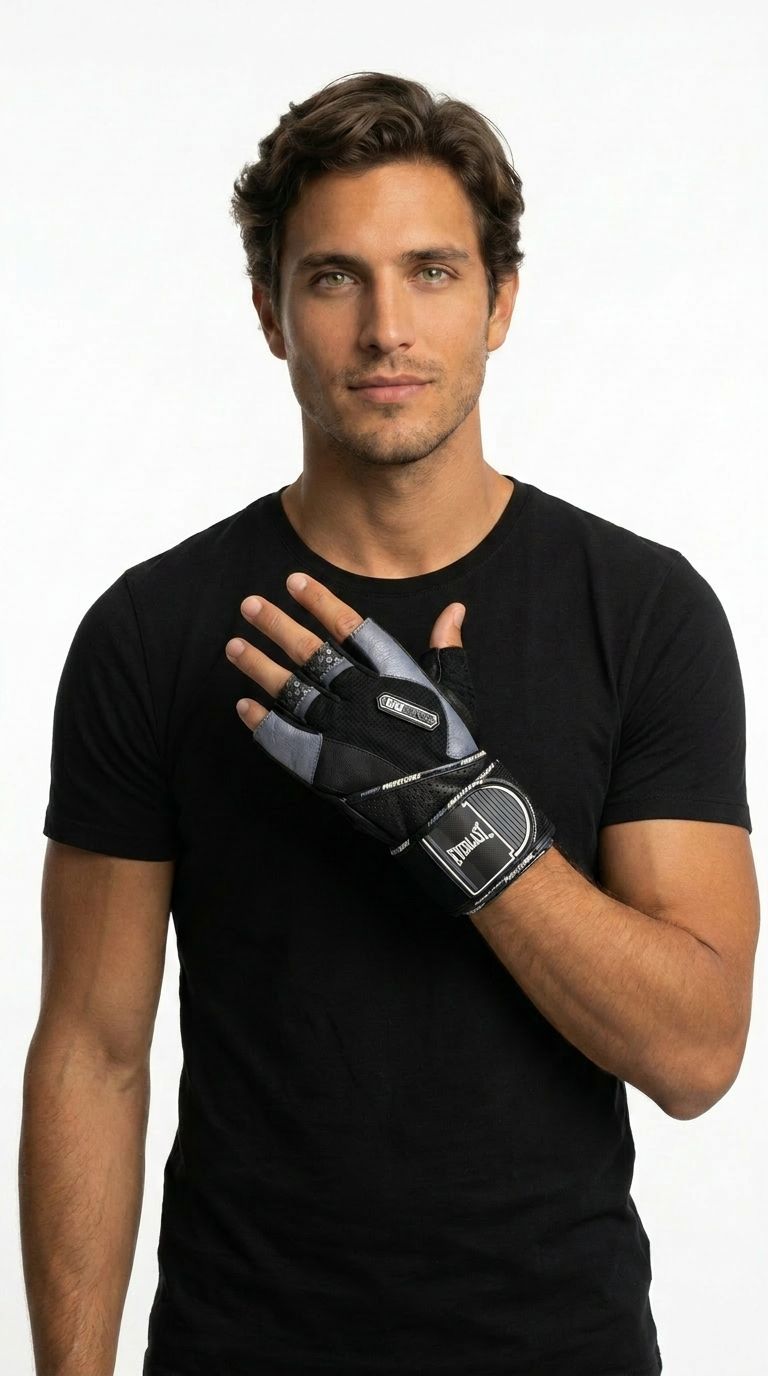 GUANTE FITNESS EVE PRO HOMBRE NE/GR