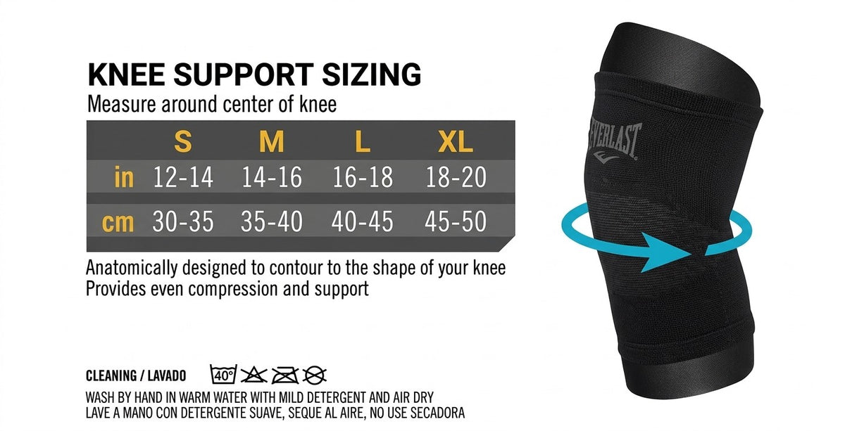 Rodillera Elasticada Negro Everlast